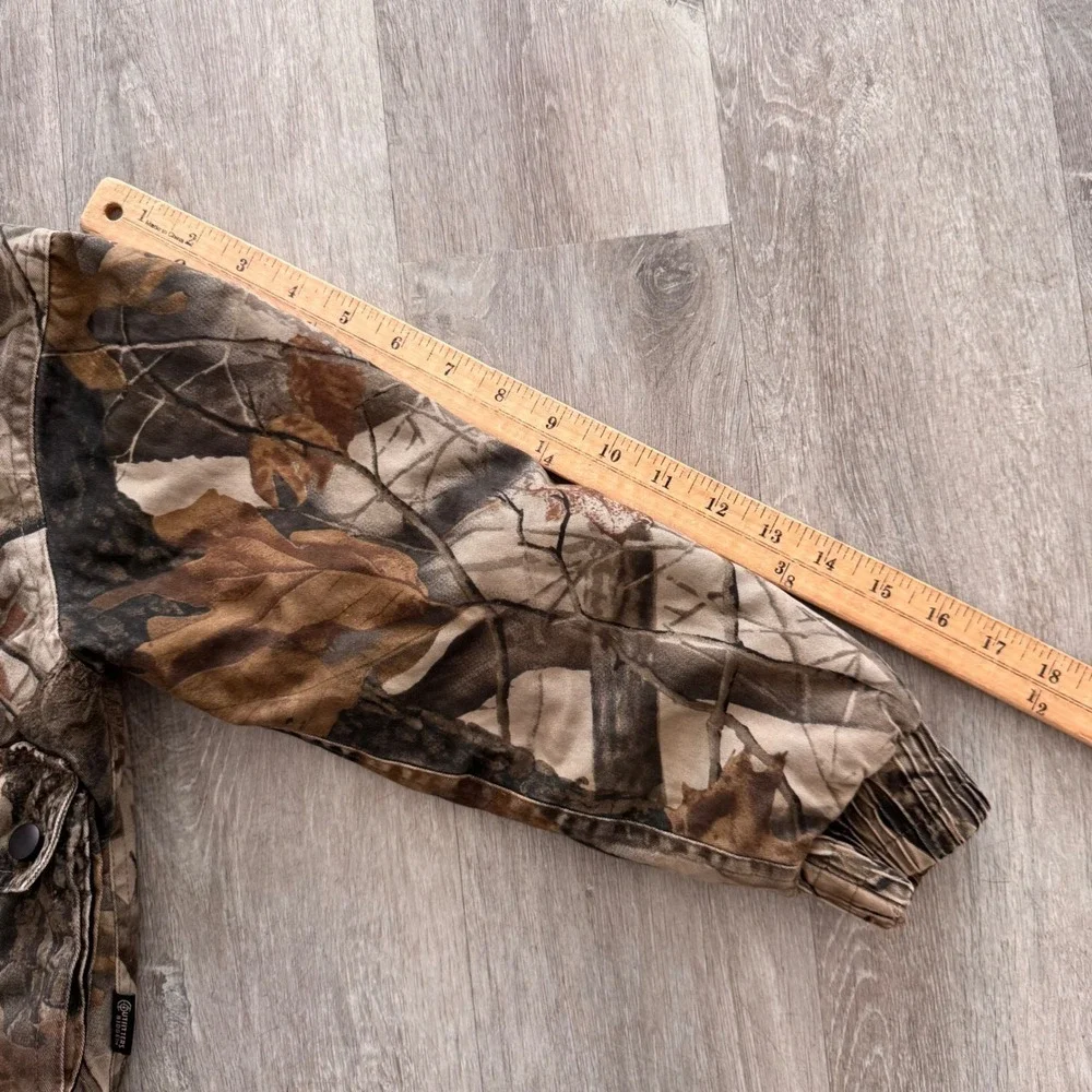Outfitters Ridge Kids Realtree Hardwoods Camo Hooded Jacket Size Medium M 8